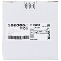 BOSCH Fíbrové brusné kotouče Expert for Metal systému X-LOCK, Ø 125 mm, G 100, R444, 1 kus 2608619175