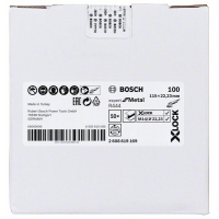 BOSCH Fíbrové brusné kotouče Expert for Metal systému X-LOCK, Ø 115 mm, G 100, R444, 1 kus 2608619169