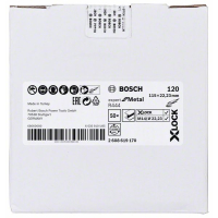 BOSCH Fíbrové brusné kotouče Expert for Metal systému X-LOCK, Ø 115 mm, G 120, R444, 1 kus 2608619170