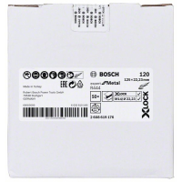 BOSCH Fíbrové brusné kotouče Expert for Metal systému X-LOCK, Ø 125 mm, G 120, R444, 1 kus 2608619176