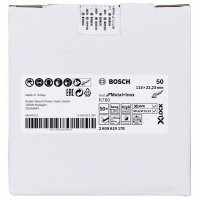 BOSCH Fíbrový kotouč Best for Metal + Inox systému X-LOCK, 115 mm, G50, otvor ve tvaru hvězdy, R780 2608619178