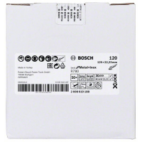 BOSCH Fíbrový kotouč Best for Metal + Inox systému X-LOCK, 125 mm, G120, otvor ve tvaru hvězdy, R780 2608619188