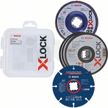 BOSCH Sada řezných a lamelových kotoučů X-LOCK CMW, 125 mm 2608619374
