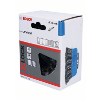 BOSCH Hrnkový kartáč systému X-LOCK, copánkový, 75, nerezová ocel 2608620726