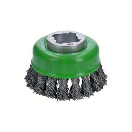 BOSCH Hrnkový kartáč systému X-LOCK, copánkový, 75, nerezová ocel 2608620729
