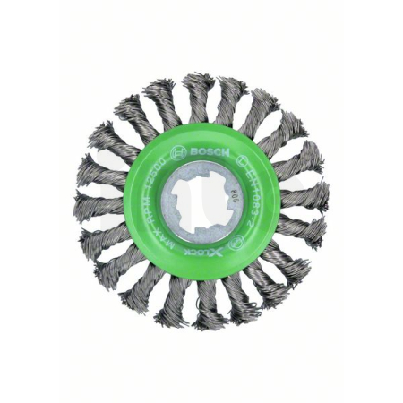 BOSCH Kotoučový kartáč systému X-LOCK, copánkový, 115, nerezová ocel 2608620733