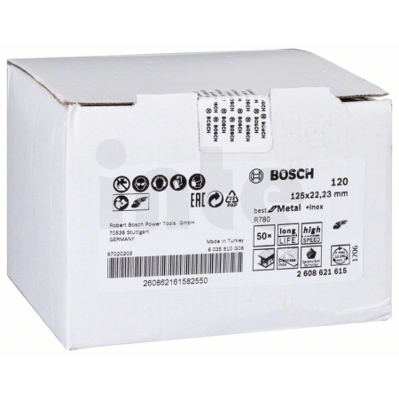 BOSCH Fíbrový brusný kotouč R780, Best for Metal + Inox 2608621615