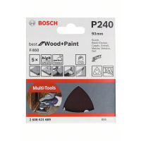 BOSCH Brusný papír F460 BfWP, G240, 93 mm, 5 ks 2608621689