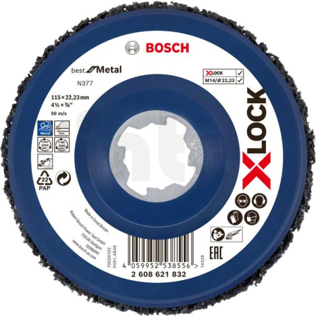 BOSCH X-LOCK čisticí kotouč N377 Metal 115 mm 22,23 mm 2608621832