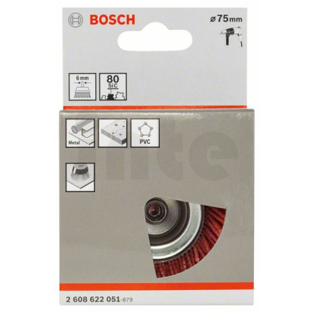 BOSCH Hrnkový kartáč 75×1 mm s nylonovými štětinami 2608622051