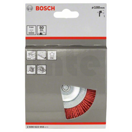 BOSCH Kotoučový kartáč 100×1 mm s nylonovými štětinami 2608622055