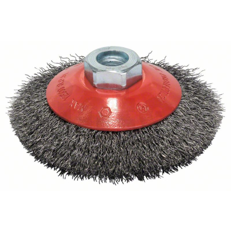 BOSCH Zkosený kartáč, zvlněný drát, 100 mm, ocel 2608622057