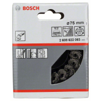 BOSCH Hrncový kartáč, copový, 75 mm, ocel, M10 2608622063