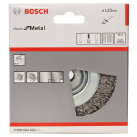 BOSCH Kotoučový drátěný kartáč, zvlněný drát, 115 mm, ocel 2608622100