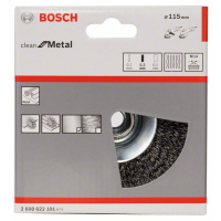 BOSCH Zkosený kartáč, zvlněný drát, 115 mm, ocel 2608622101