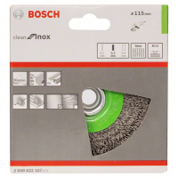 BOSCH Kotoučový drátěný kartáč, zvlněný drát, 115, nerezová ocel 2608622107