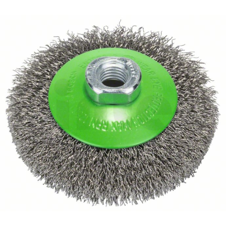 BOSCH Zkosený kartáč, zvlněný drát, 100, nerezová ocel 2608622108