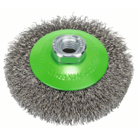 BOSCH Zkosený kartáč, zvlněný drát, 100, nerezová ocel 2608622108