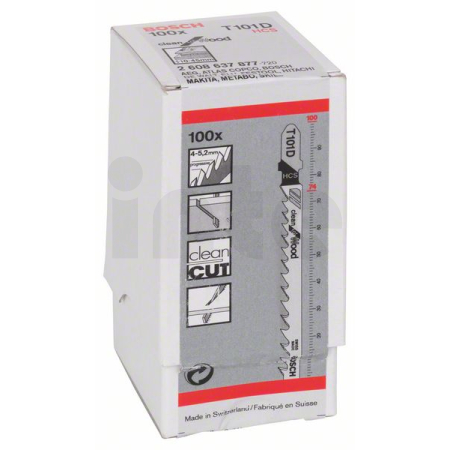BOSCH Pilový plátek do kmitací pily T 101 D, 100 ks 2608637877