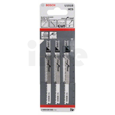 BOSCH Pilový plátek do kmitací pily U 101 B, 3 ks 2608630565