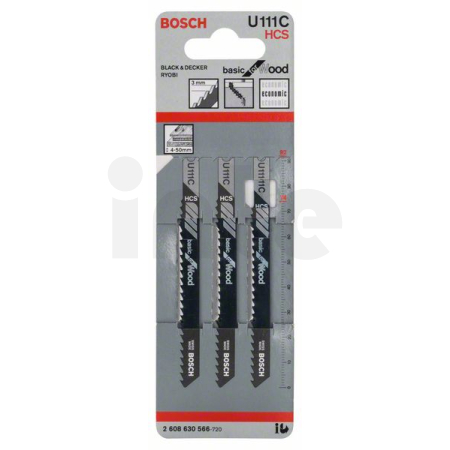 BOSCH Pilový plátek do kmitací pily U 111 C, 3 ks 2608630566