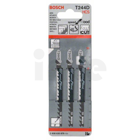 BOSCH Pilový plátek do kmitací pily T 244 D, 3 ks 2608630879