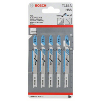 BOSCH Pilový plátek do kmitací pily T 118 A, 5 ks 2608631013