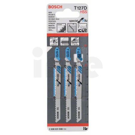 BOSCH Pilový plátek do kmitací pily T 127 D, 3 ks 2608631508