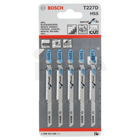 BOSCH Pilový plátek do kmitací pily T 227 D, 5 ks 2608631030