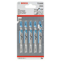 BOSCH Pilový plátek do kmitací pily T 118 B, 5 ks 2608631014
