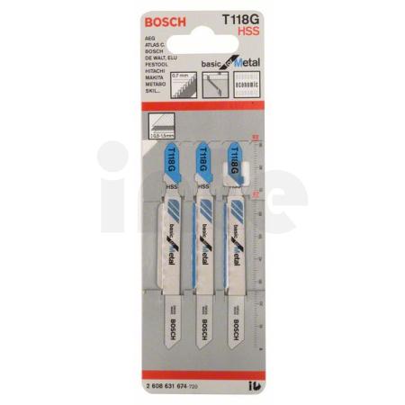 BOSCH Pilový plátek do kmitací pily T 118 G, 3 ks 2608631674
