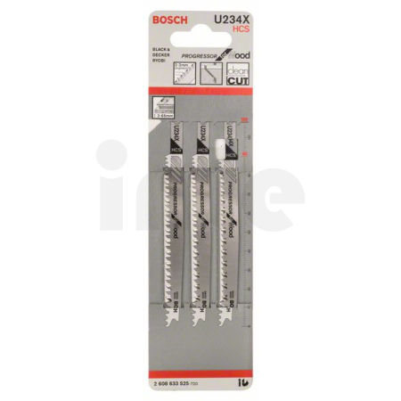 BOSCH Pilový plátek do kmitací pily U 234 X, 3 ks 2608633525