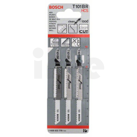 BOSCH Pilový plátek do kmitací pily T 101 BR, 3 ks 2608633779