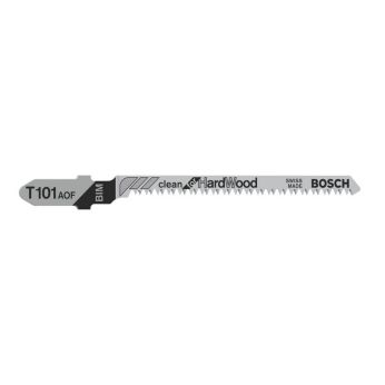 BOSCH Pilový plátek pro přímočaré pily s obrácenými zuby PRO Hardwood clean curve T101AOF, 83 mm, 5 ks 2608634233