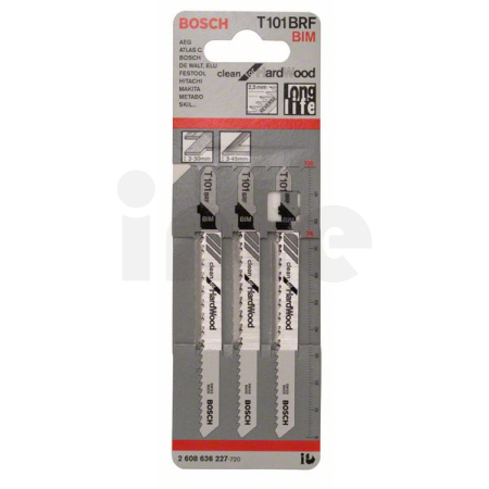 BOSCH Pilový plátek do kmitací pily T 101 BRF, 3 ks 2608636227
