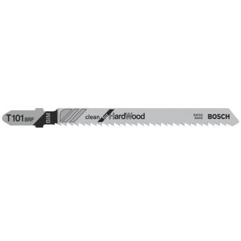 BOSCH Pilový plátek pro přímočaré pily s obrácenými zuby PRO Hardwood clean reverse T101BRF, 100 mm, 5 ks 2608634235