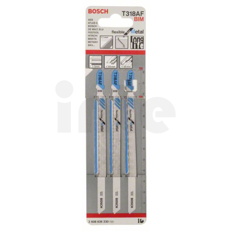 BOSCH Pilový plátek do kmitací pily T 318 AF, 3 ks 2608636230