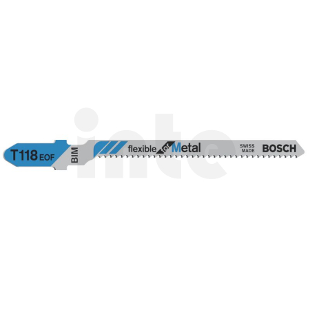 BOSCH Pilový plátek pro přímočaré pily PRO Metal curve T118EOF, 83 mm, 5 ks 2608634237