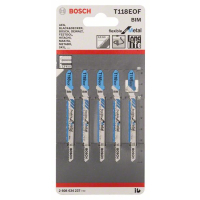 BOSCH Pilový plátek pro přímočaré pily PRO Metal curve T118EOF, 83 mm, 5 ks 2608634237