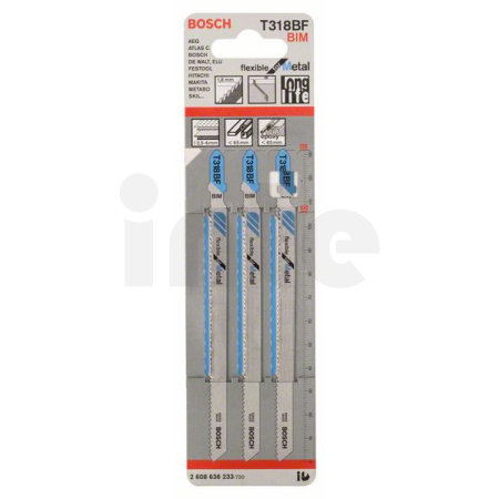 BOSCH Pilový plátek do kmitací pilky T 318 BF, 3 ks 2608636233