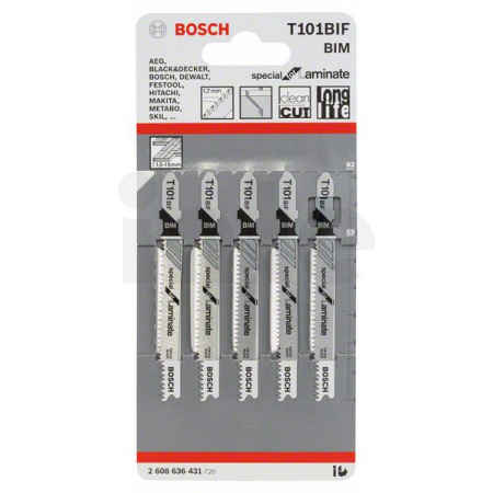 BOSCH Pilový plátek do kmitací pily T 101 BIF, 5 ks 2608636431