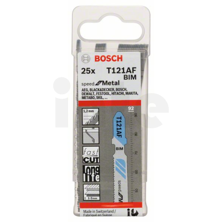BOSCH Pilový plátek do kmitací pily T 121 AF, 25 ks 2608636700