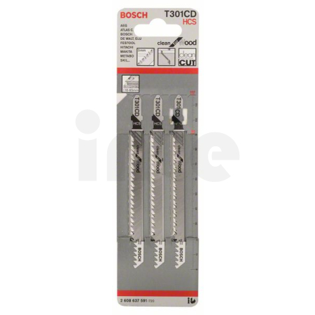 BOSCH Pilový plátek do kmitací pily T 301 CD, 3 ks 2608637591