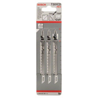 BOSCH Pilový plátek do kmitací pily T 301 CD, 3 ks 2608637591