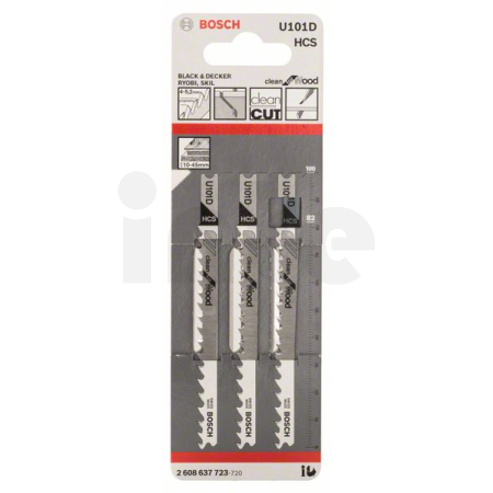 BOSCH Pilový plátek do kmitací pily U 101 D, 3 ks 2608637723