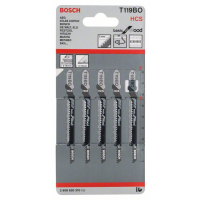 BOSCH Pilový plátek do kmitací pily T 119 BO, 5 ks 2608630310