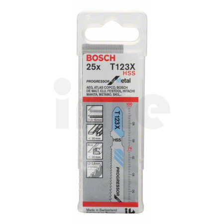 BOSCH Pilový plátek do kmitací pily T 123 XF, 25 ks 2608638474