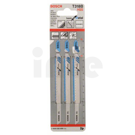 BOSCH Pilový plátek do kmitací pily T 318 B, 3 ks 2608638699