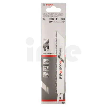BOSCH Pilový plátek do pily ocasky S 922 HF, 5 ks 2608656016