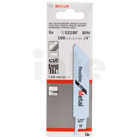 BOSCH Pilový plátek do pily ocasky S 522 BF, 5 ks 2608656011